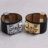 Punk Style Silver Rivet Bangle Men Women Jewelry