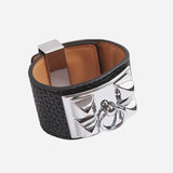 Punk Style Silver Rivet Bangle Men Women Jewelry