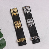Punk Style Silver Rivet Bangle Men Women Jewelry