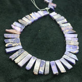 Purple Stone Necklace Point Pendant Beads DIY Jewelry Making Gems