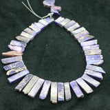 Purple Stone Necklace Point Pendant Beads DIY Jewelry Making Gems