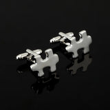 Jigsaw Puzzle Cuff Button Silver Colour Copper Cufflinks