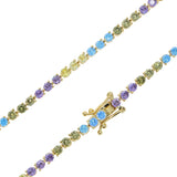 Rainbow CZ 3MM Tennis Chain Bracelet