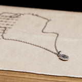 925 Sterling Silver Coffee Bean Pendant Choker Chain Necklace Men Women