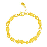 24K Plated Thick Brave Bracelet for Men Women Anniversary Wedding