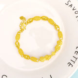 24K Plated Thick Brave Bracelet for Men Women Anniversary Wedding