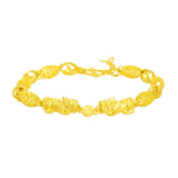 24K Plated Thick Brave Bracelet for Men Women Anniversary Wedding