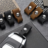 High Quality Cowhide Men Keychain Link Leather Strip