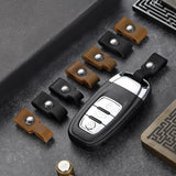 High Quality Cowhide Men Keychain Link Leather Strip