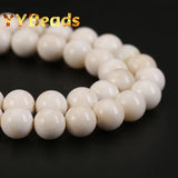 Natural Ivory Shell Pearl Beads Round Spacer Charm Beads 6-12mm