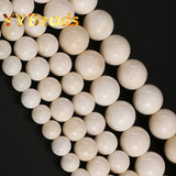 Natural Ivory Shell Pearl Beads Round Spacer Charm Beads 6-12mm