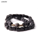 Buddha Bracelet Real Peach Wood Beads Bangle