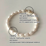 Retro Natural Rice Pearl Bracelet 5-6mm 14-21cm Magnet Buckle