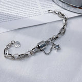Retro Thai Silver Female Tank Chains Bracelet