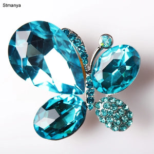 Rhinestone Butterfly Brooch Pin Wedding Jewelry Gift