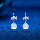 Rhinestone Pearl Earrings Big Jewelry Party Wedding Earring