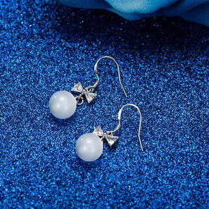 Rhinestone Pearl Earrings Big Jewelry Party Wedding Earring