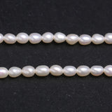Rice Shape Pearl Beads 3.5-3.8mm Freshwater Pearls for Jewelry Making