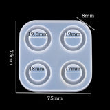 Resin Epoxy Molds Mixed Size Silicone Casting Molds for DIY Jewelry Making