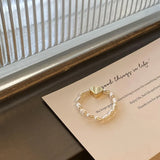 Romantic Love Heart Freshwater Pearl Ring for Women Engagement