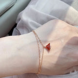Rose Fan Shape Bracelet Classic Small Skirt Women's Jewelry Gift
