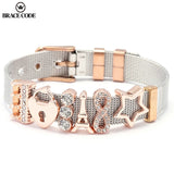 High Rose Stainless Steel Mesh Bracelet Love Lock Charms Fine
