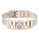 High Rose Stainless Steel Mesh Bracelet Love Lock Charms Fine