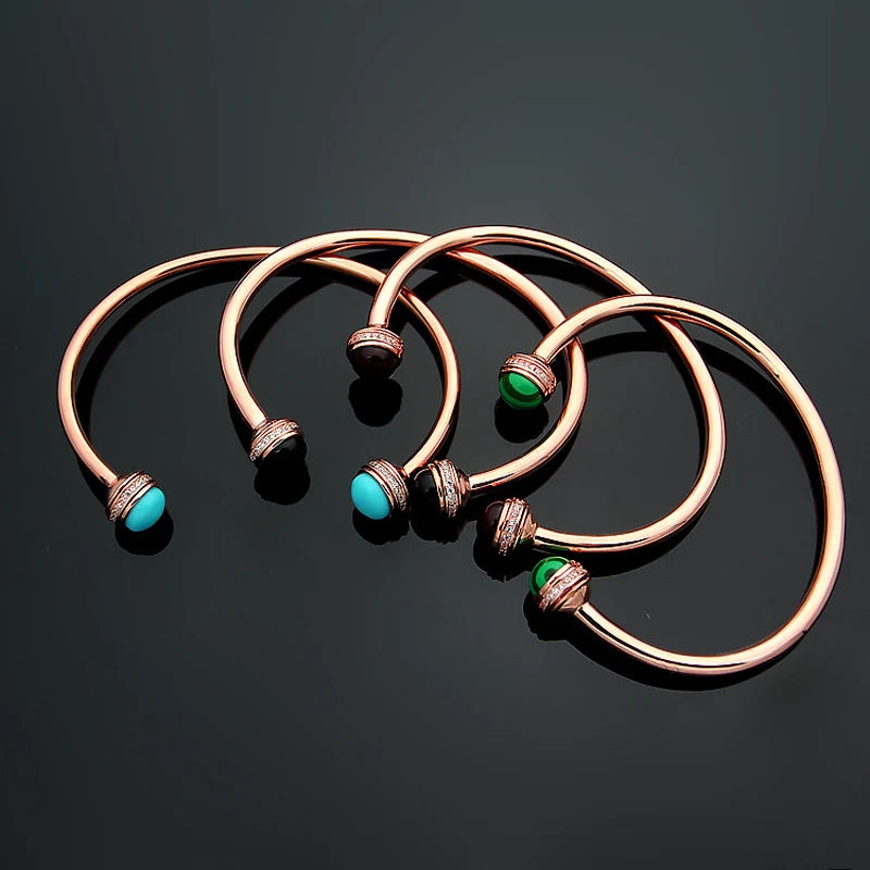 High Rose P Earl Bangle - Rotatable Bead Bangle Gift