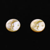 Mother of Pearl Shell Carving Moon Pendant Charm for DIY Jewelry Making