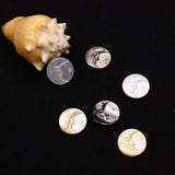 Mother of Pearl Shell Carving Moon Pendant Charm for DIY Jewelry Making