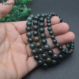 High Round Blood Stone Stretch Bracelets 6mm 8mm Beads