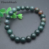 High Round Blood Stone Stretch Bracelets 6mm 8mm Beads