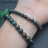 High Round Blood Stone Stretch Bracelets 6mm 8mm Beads
