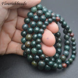 High Round Blood Stone Stretch Bracelets 6mm 8mm Beads
