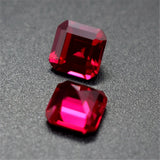 High Ruby Square Faceted Gemstone Emerald Cut Ruby Gem 6mm/8mm/9mm