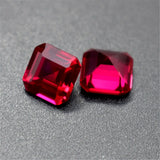 High Ruby Square Faceted Gemstone Emerald Cut Ruby Gem 6mm/8mm/9mm