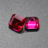 High Ruby Square Faceted Gemstone Emerald Cut Ruby Gem 6mm/8mm/9mm
