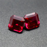 High Ruby Square Faceted Gemstone Emerald Cut Ruby Gem 6mm/8mm/9mm