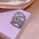 S925 Infinity Ring Endless Love Symbol Wide Rings for Women
