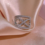 S925 Infinity Ring Endless Love Symbol Wide Rings for Women