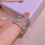 S925 Infinity Ring Endless Love Symbol Wide Rings for Women
