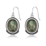 Labradorite Drop Earrings - Sterling Silver - Women's Jewelry Gift