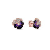 Sterling Silver Pink Daisy Earrings for Girlfriend and Family