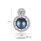 S925 Silver Pearl Earrings CZ Zircon Woman Earring
