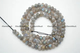Labradorite Stone Faceted Spacer Loose Beads 4x6mm