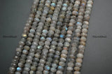 Labradorite Stone Faceted Spacer Loose Beads 4x6mm
