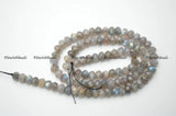 Labradorite Stone Faceted Spacer Loose Beads 4x6mm