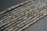 Labradorite Stone Faceted Spacer Loose Beads 4x6mm