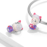 Silver 925 Enamel Animal Charm for Bracelet Bangle DIY Jewelry