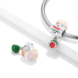 Silver 925 Enamel Animal Charm for Bracelet Bangle DIY Jewelry